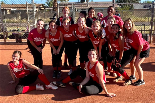2023-24 Middle School Girls Softball runners-up - Desert Foothills